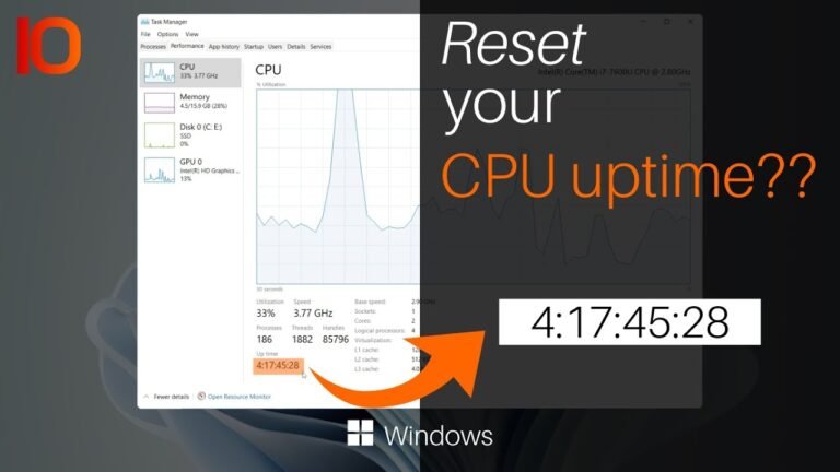 How to Reset Cpu Uptime