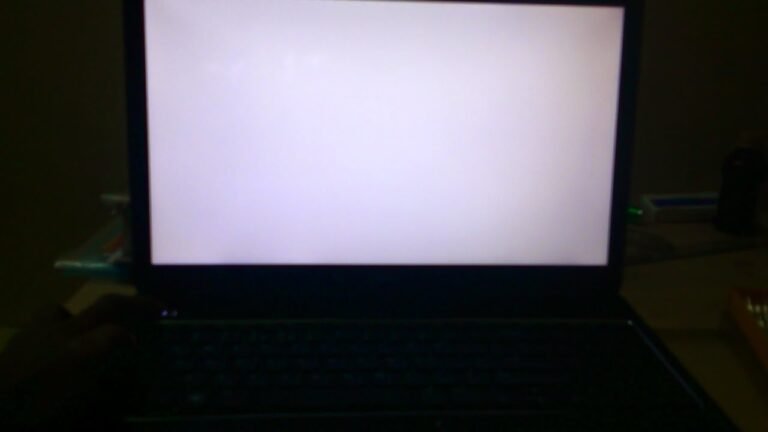 White Screen Laptop Dell